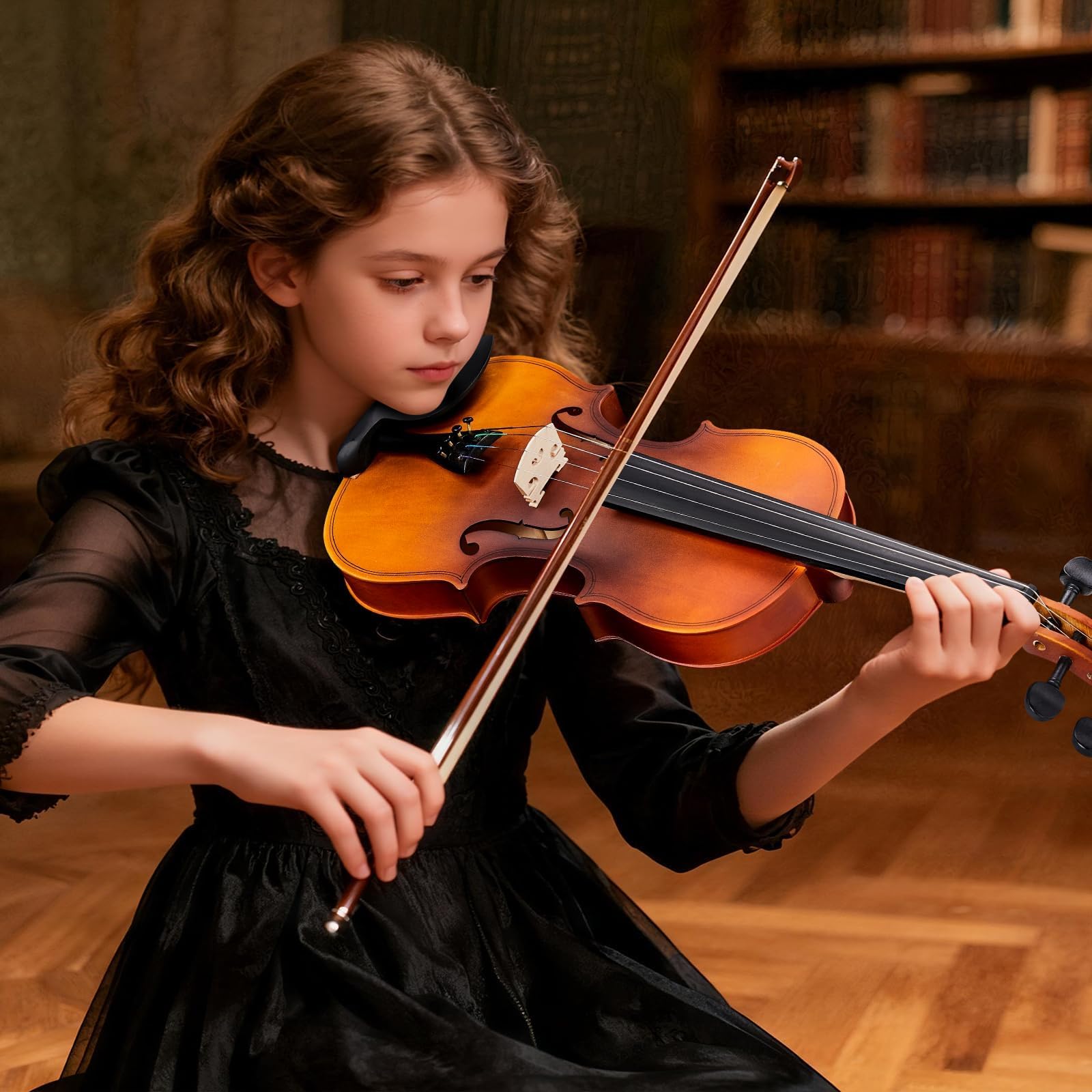 4/4 Full Size Beginner Violin, Acoustic Fiddle Set for Adults, Teens, and Students (Age 12+), with Case, Bow, Bridge, and Rosin (Pink)