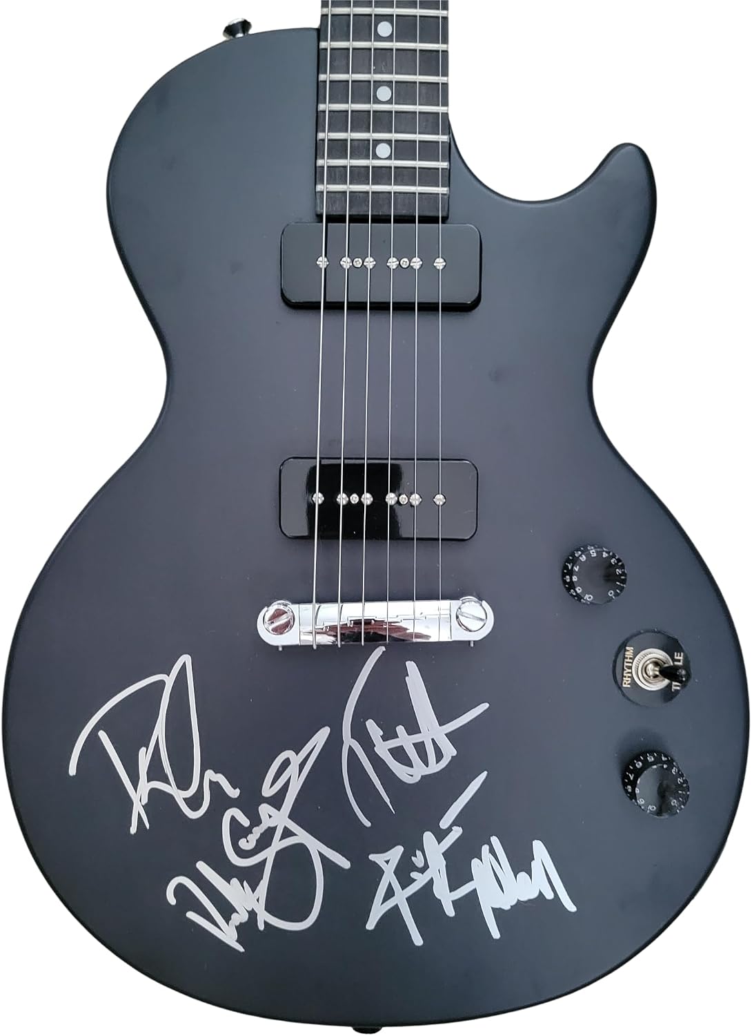 Joe Elliott Rick Savage Phil Collen Rick Allen Signed Les Paul Electric Guitar COA Proof Autographed Def Leppard Band..