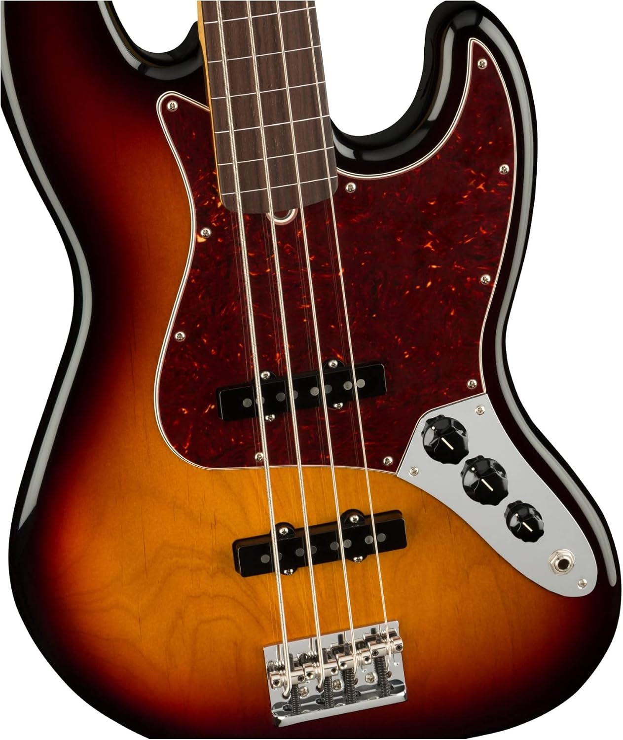 Fender American Professional II Jazz Bass, 3-Color Sunburst, Fretless, Rosewood Fingerboard | Rosewood Fingerboard, Alder Body, V-Mod Ii Pickups, Himass Bridge, Case