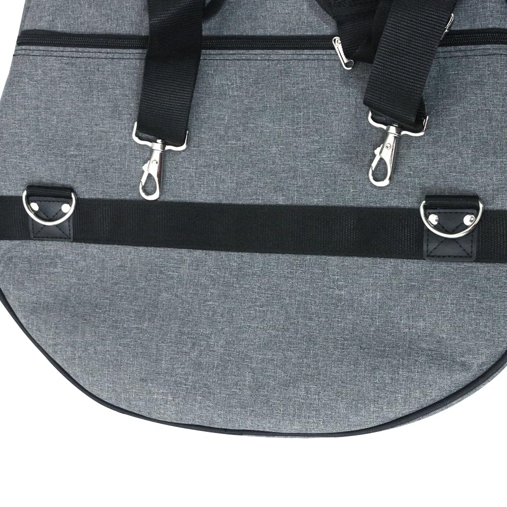 Lightweight 4/4 Cello Case Gig Bag with Padded Backpack Straps,Heavy Duty Waterroof for Classic Electric Cello with Double Handles & Accessory Pockets (gray)