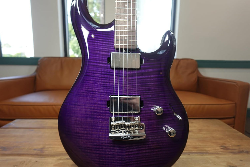 Ernie Ball Music Man Luke 4 HH Electric Guitar - Transparent Purple Burst with Rosewood Fingerboard