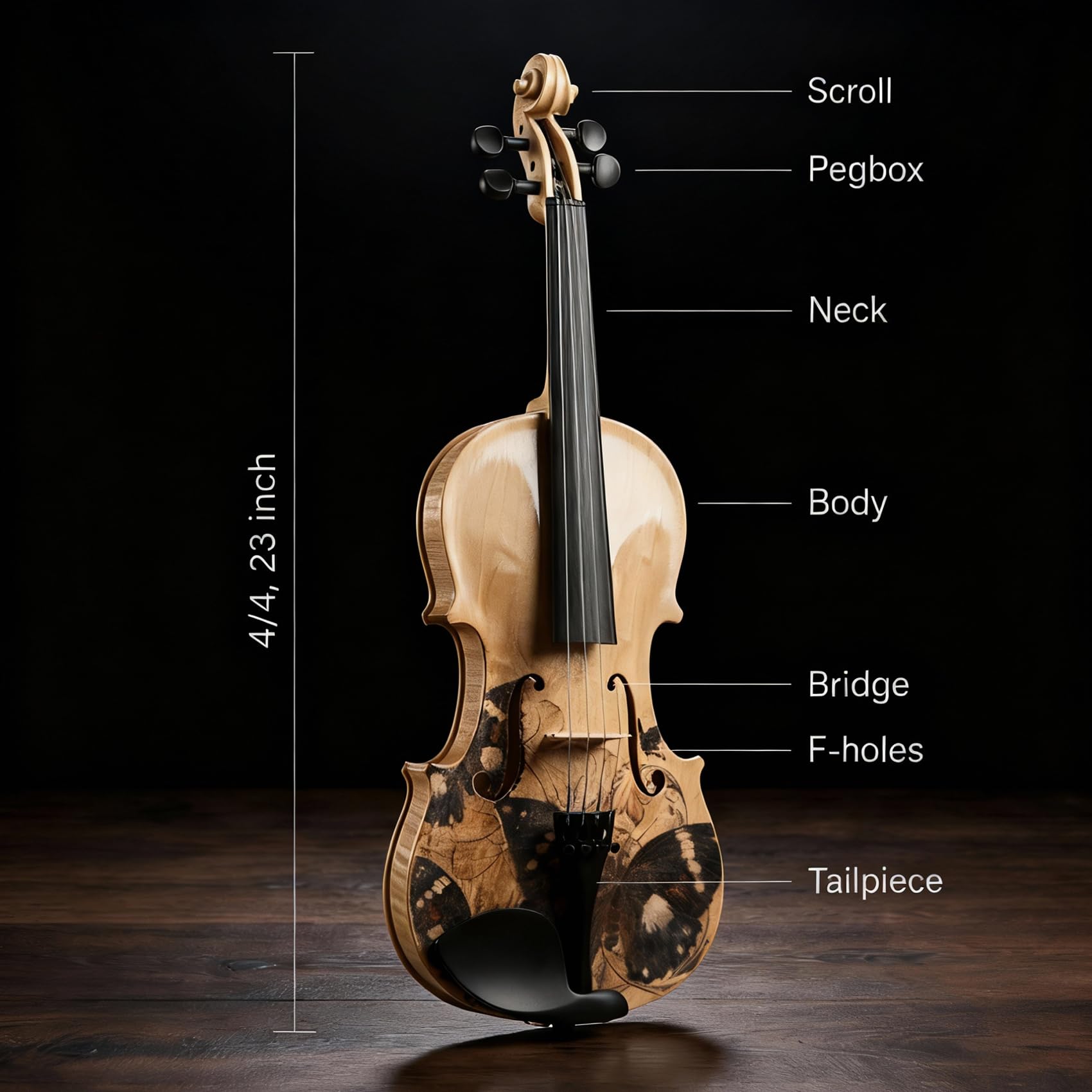 Beginner Violin 4/4, Full Size Violin for Adults, Teens, Student, Acoustic Fiddle Kit with Hard Case,Tuner,Mute,Shoulder Rest,Extra Strings,Cleaning Cloth,Learners Age 12+ (Reddish Brown)