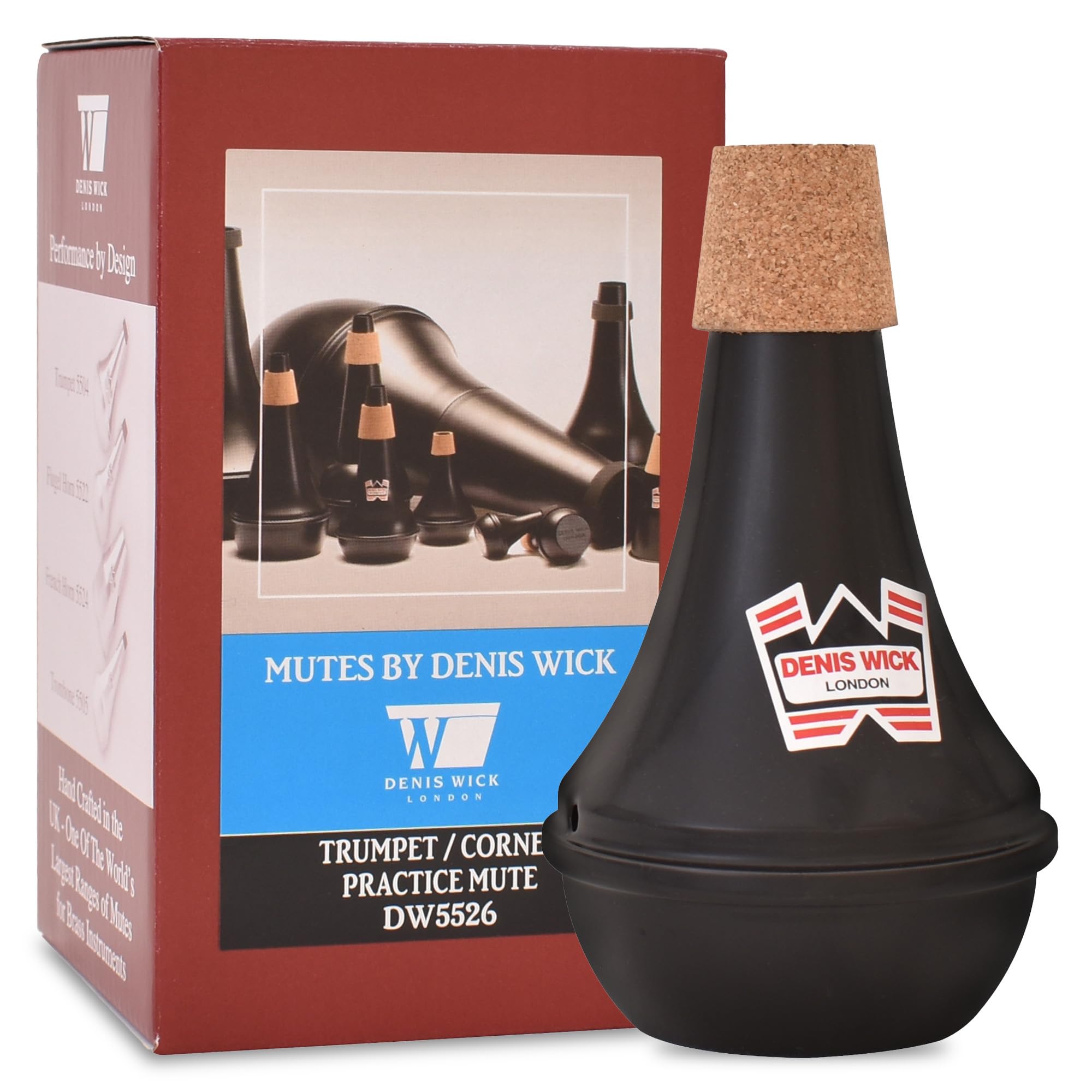 Denis Wick Straight Mute for Trumpet or Cornet, 5504 - Hand-Spun Aluminum Mute with Natural Cork - Brilliant Tone, Reliable Intonation & Tight-Bell Fit for Performance - 6.1 x 3.4 x 3.4 In, 2.26 oz
