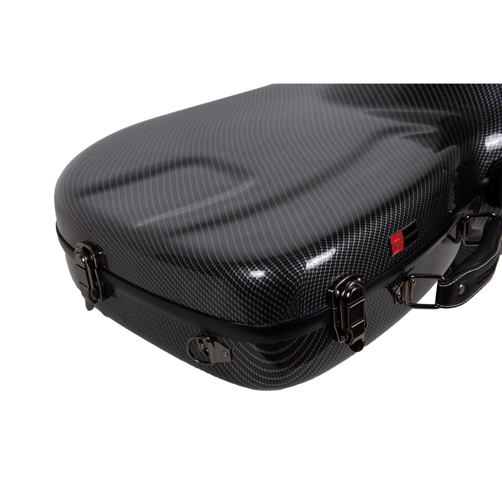 Crossrock Composite Carbon Fiber Hard-shell case for F-Trigger or Straight Trombone with TSA lock-Black(CRF3000TBBK)