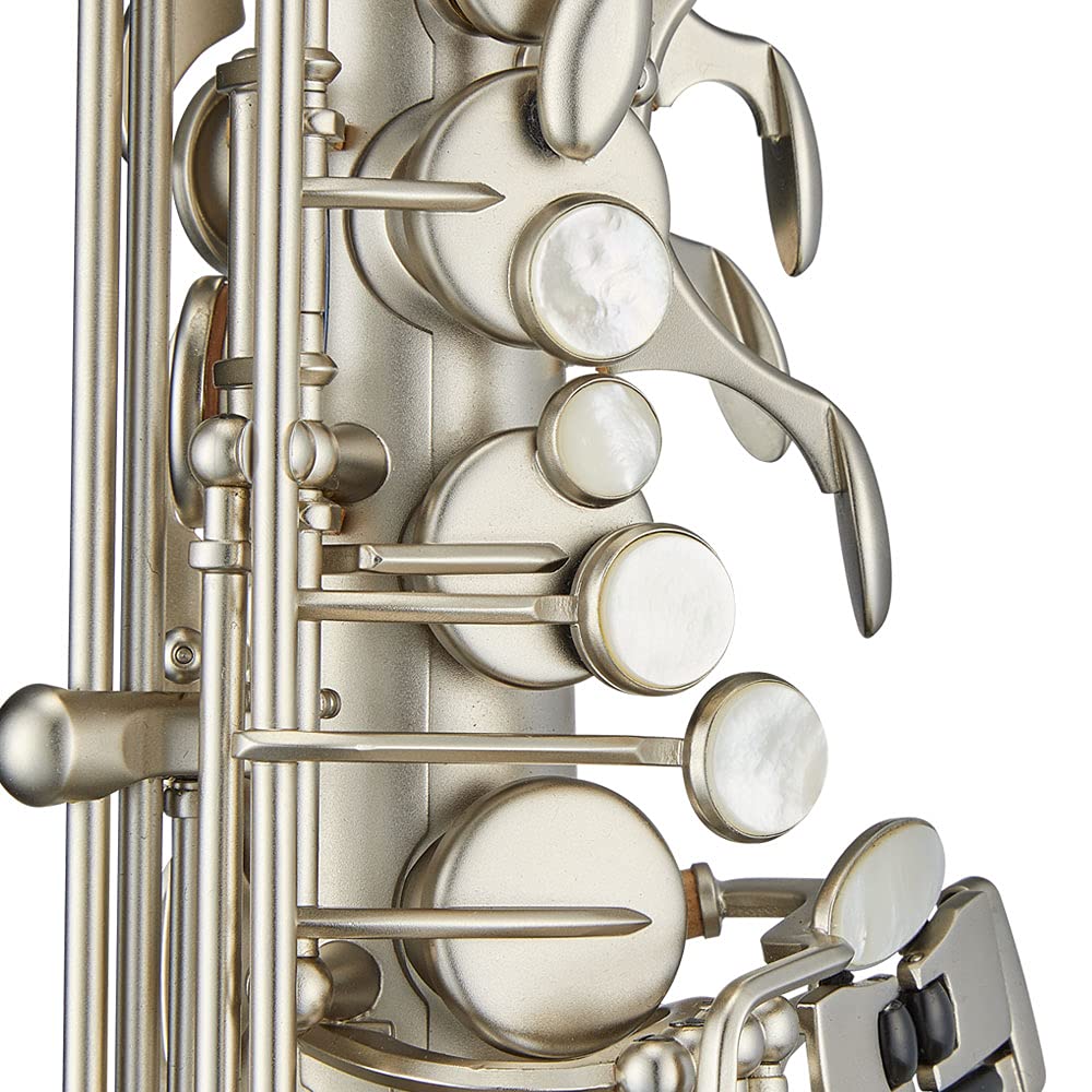 Antigua Winds PowerBell Professional Eb Alto Saxophone (Yellow brass/classic nickel plated/enlarged bell/new neck design/ergonomic design/hand engraving/ABS case)/WRAS4248CN