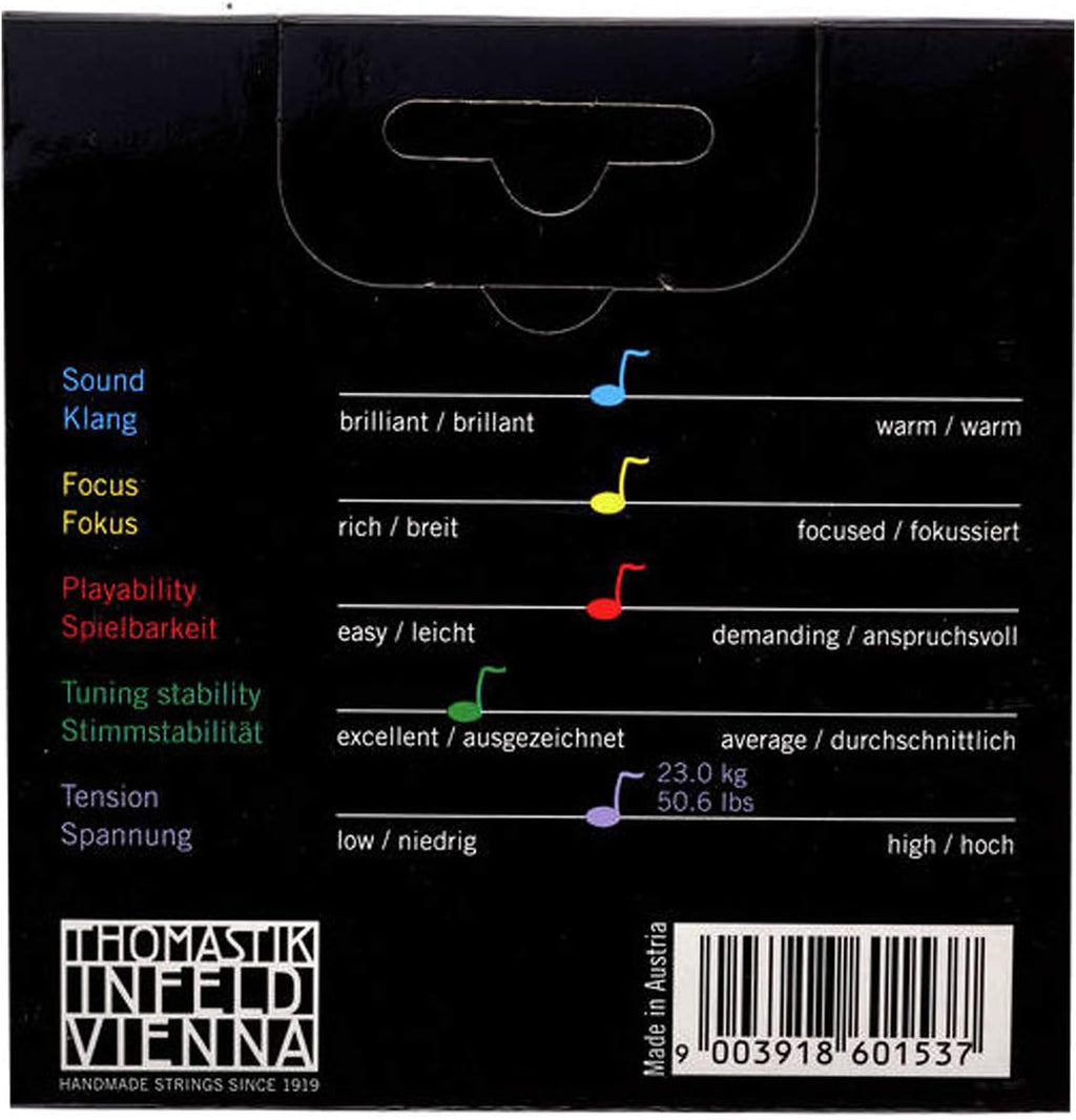 Thomastik Vision Titanium Solo Violin Strings Set, Titanium 4/4 Size