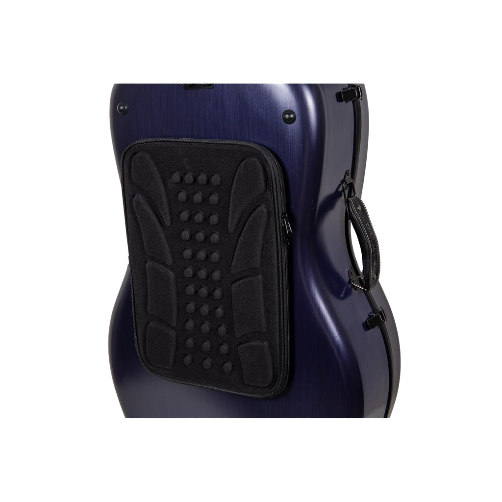 Crossrock Poly Carbon Composite Cello Case, for 3/4 Size Cello with backpack and wheels in Blue(CRF1000CETBLHT)