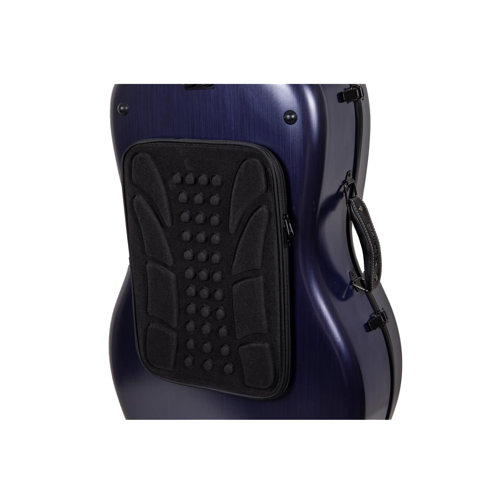 Crossrock Poly Carbon Composite Cello Case, for 3/4 Size Cello with backpack and wheels in Blue(CRF1000CETBLHT)