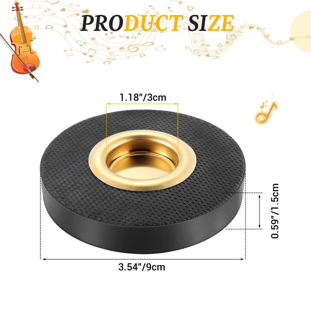 Facmogu Rock Stop for Cello, Cello Endpin Rest for Floor Protector String Instrument Accessory Christmas Gift, Rock Stop Endpin Stand Holder with Reinforced Brass Cup & Rubber Mat Anti-Slip Base