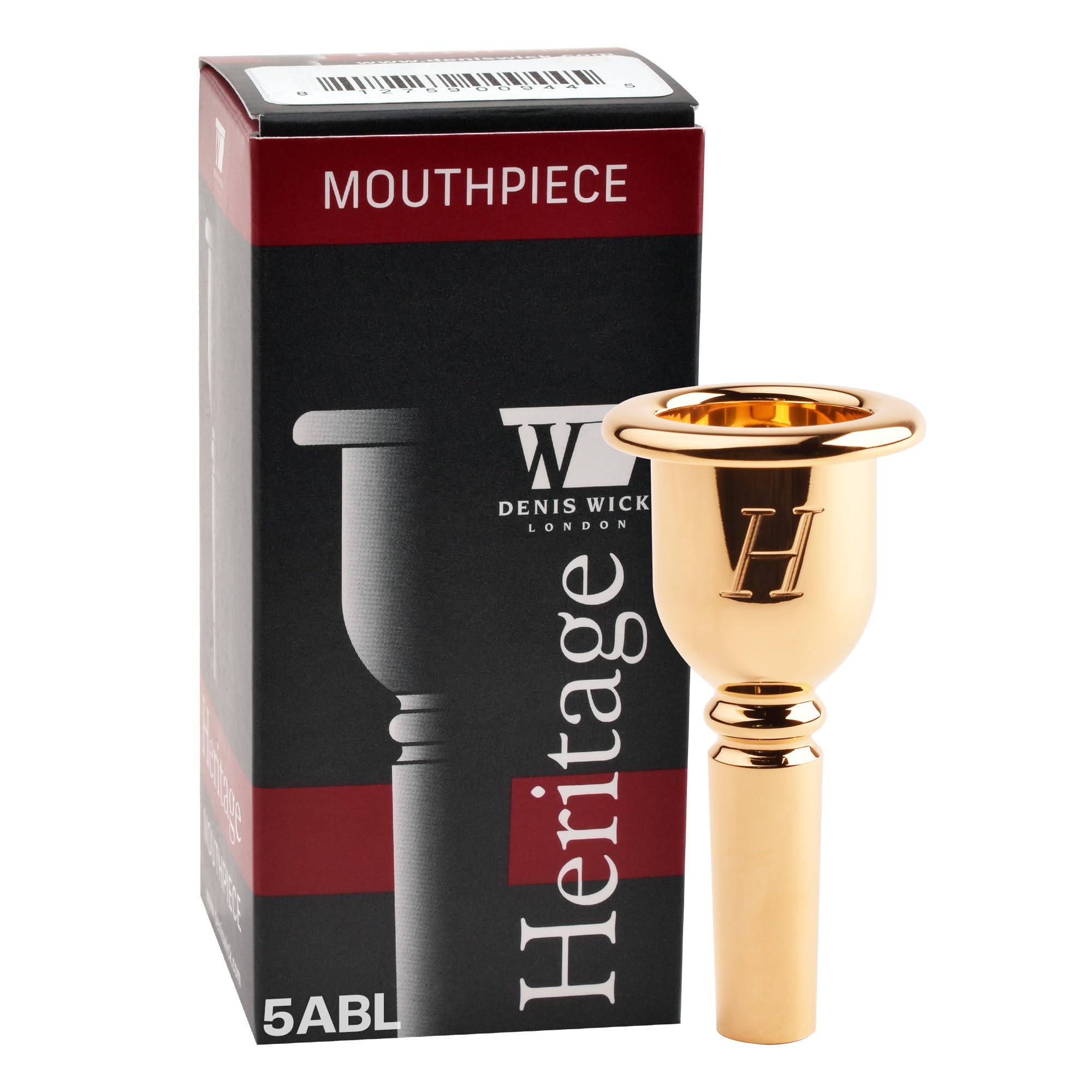 Denis Wick Heritage Trombone Mouthpiece Gold-Plated, 3180G-1AL - Open Backbore for Balanced Airflow & Tone - Large Shank Fitting Trombone Accessories for Effortless Articulation 27.10 x 6.10 x 7.45mm