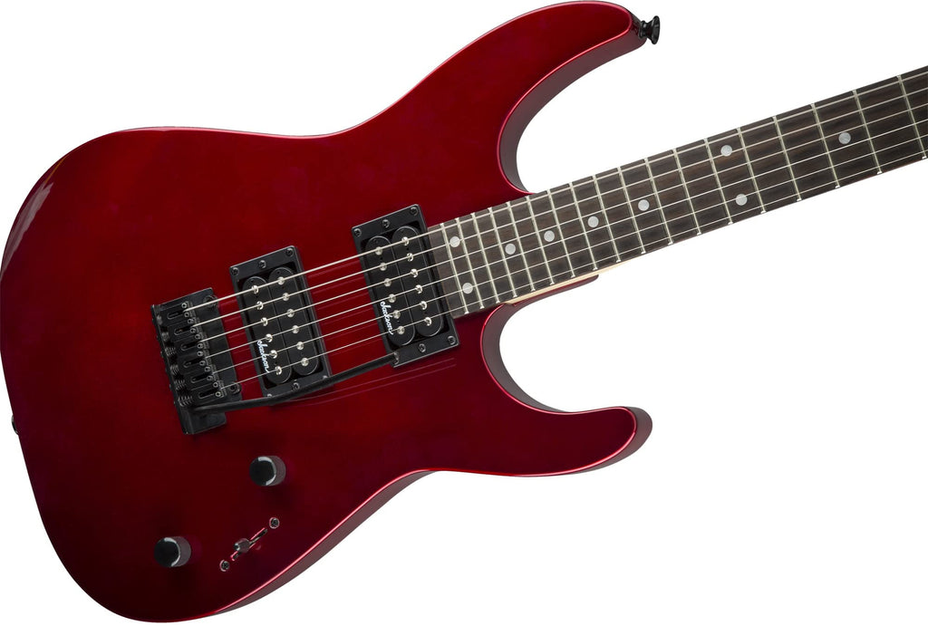 Jackson JS Series Dinky JS11 Electric Guitar - Metallic Red Bundle with Cable, Tuner, Strap, Picks, and Austin Bazaar Instructional DVD