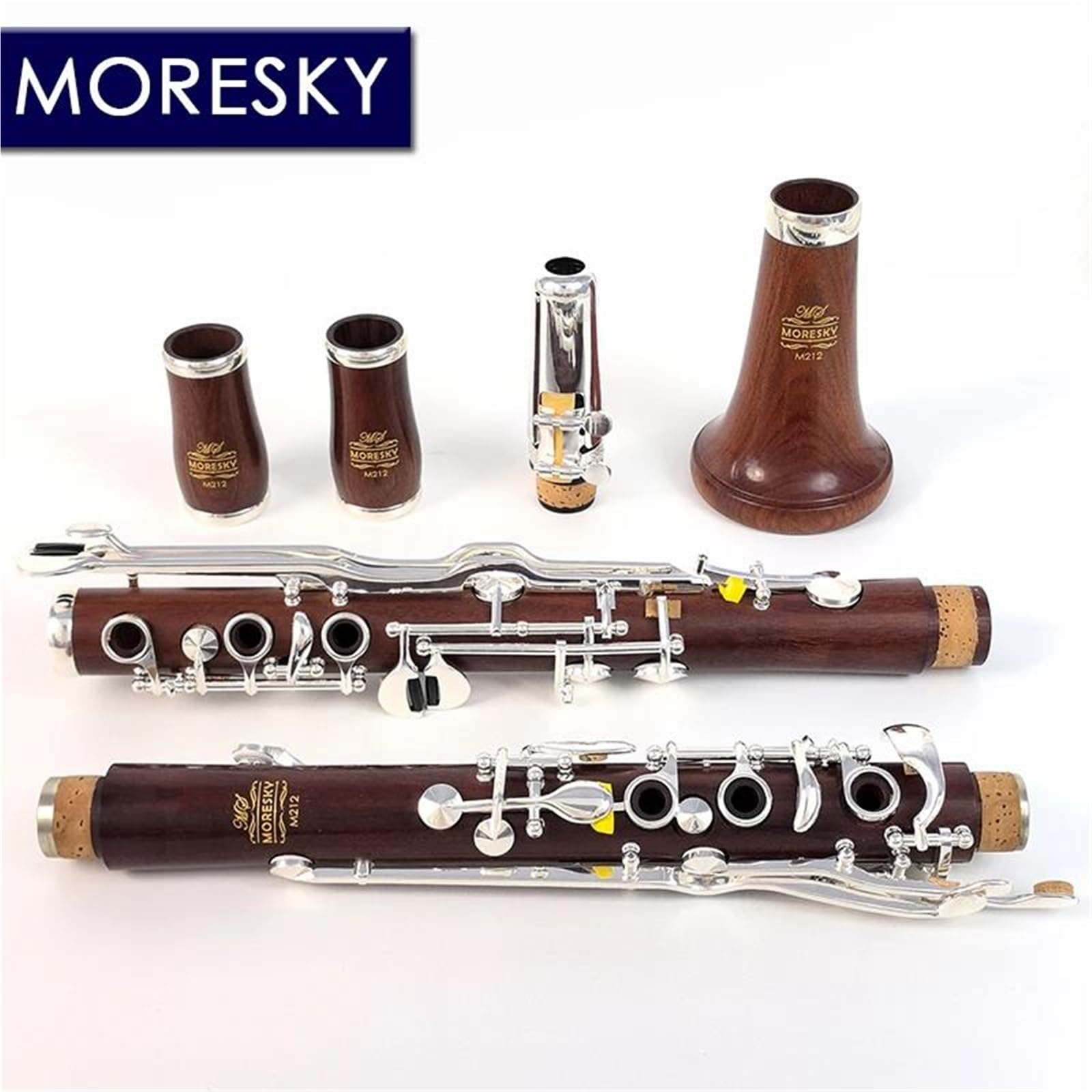Clarinet Musical Instruments MORESKY G Tone Clarinet Ebony Silver Plated 20 Keys(M202)