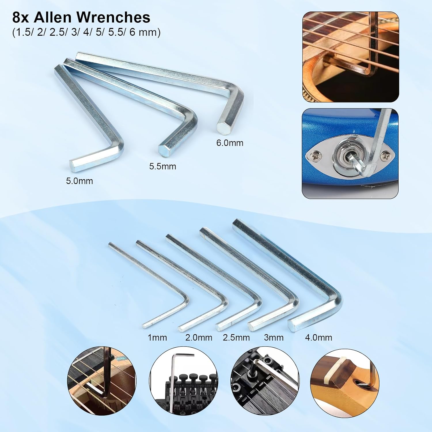 72 PCS Guitar Tools for Set Up, Intonation Adjustment and Repair, Guitar Gift