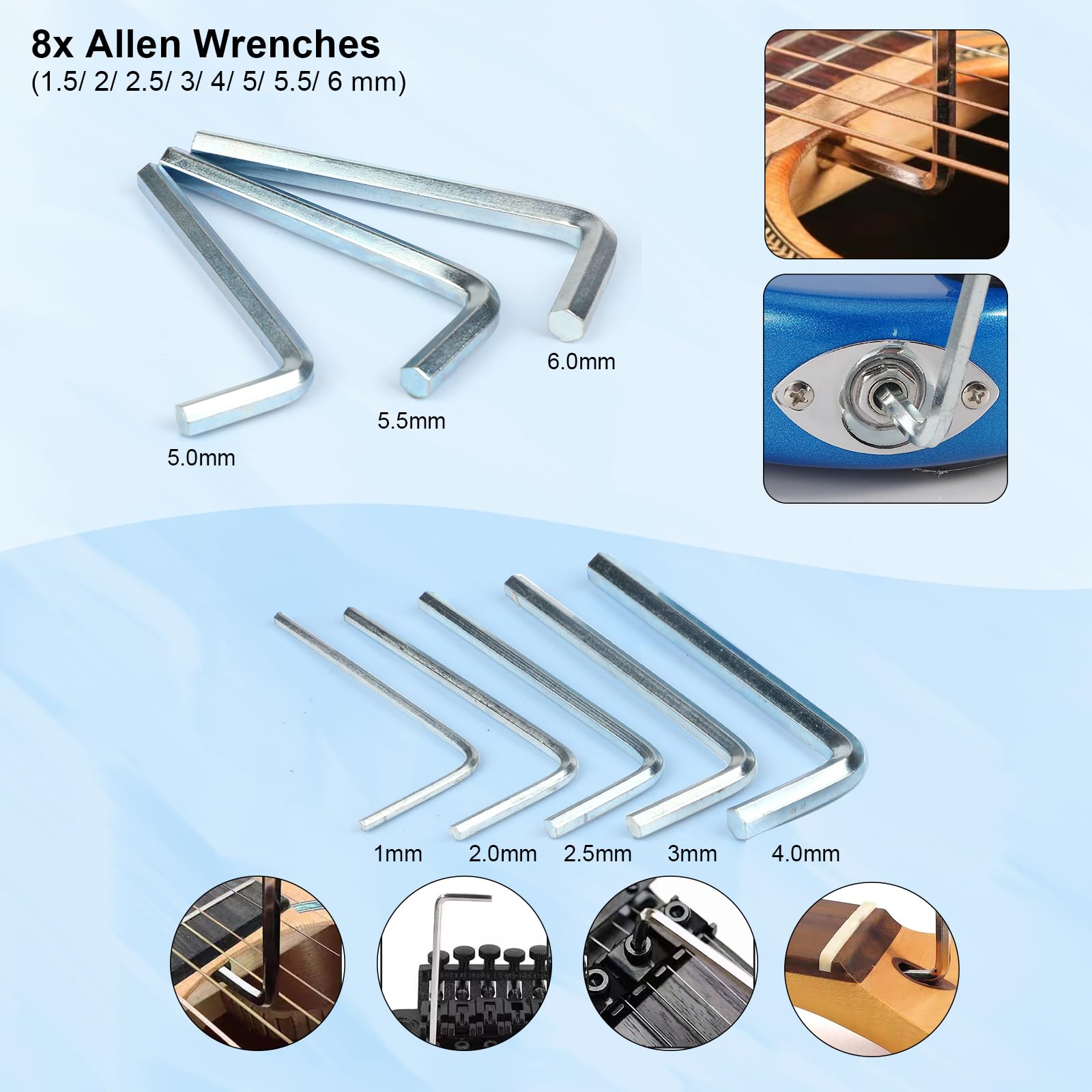72 PCS Guitar Tools for Set Up, Intonation Adjustment and Repair, Guitar Gift