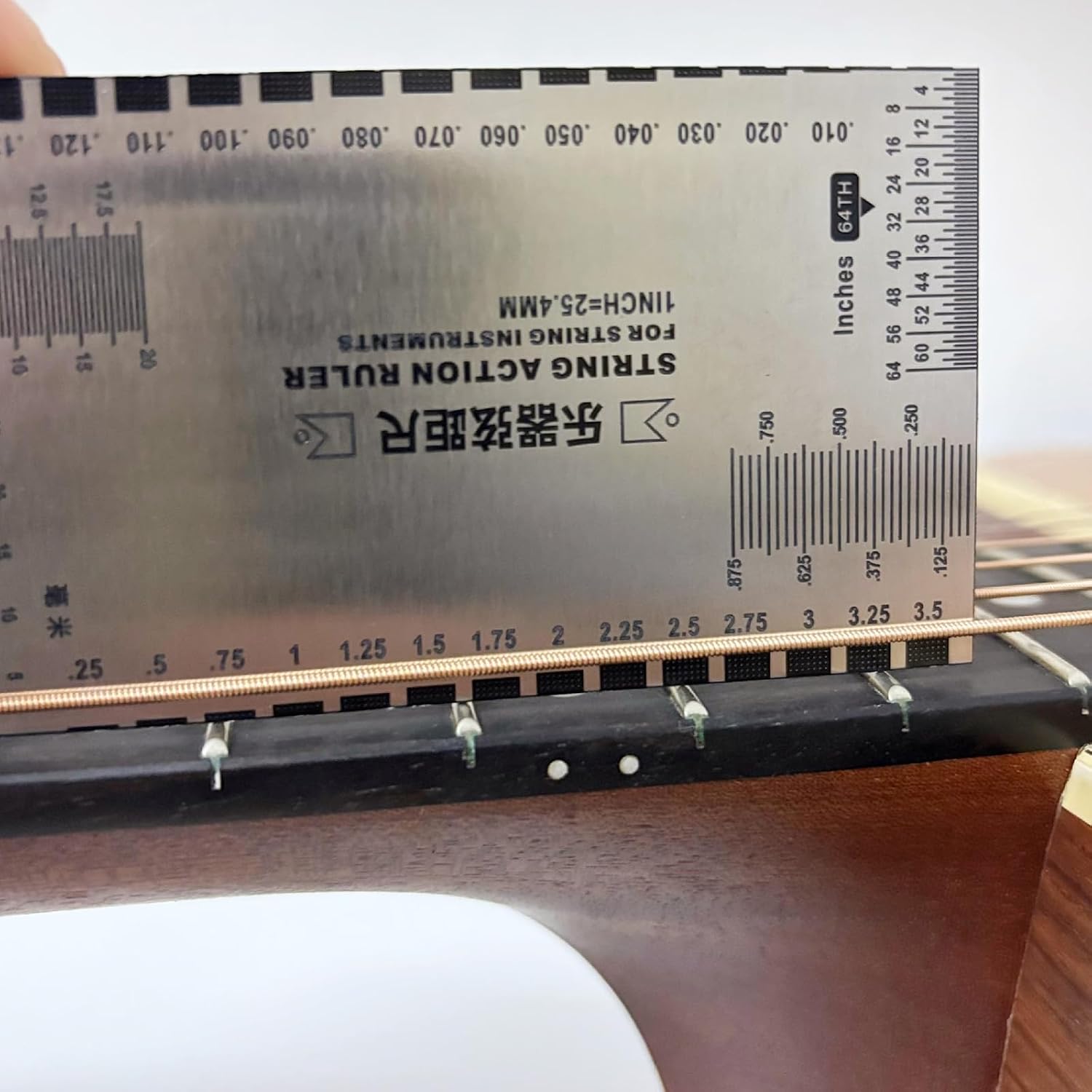 Guitar String Height Ruler String Action Gauge Ruler Guitars Set Up Repairing Luthier Tool for Guitar and Bass Setup