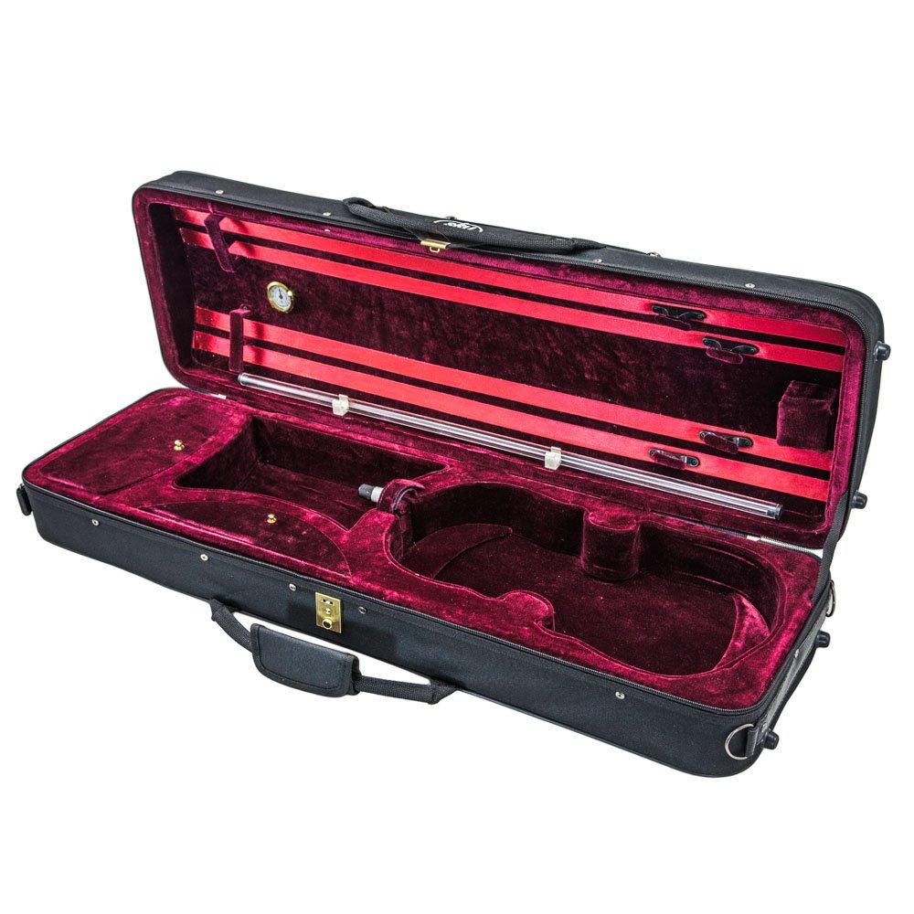 SKY Violin Triangle Case Lightweight 3/4 Size Black Color