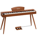 WENCAI Digital Piano 88-Key Fully Weighted Keyboard | Hammer Action Electric Piano, Full-Size Wooden Pianos for Beginner Professional Adults with Sheet Music Stand, Triple Pedal