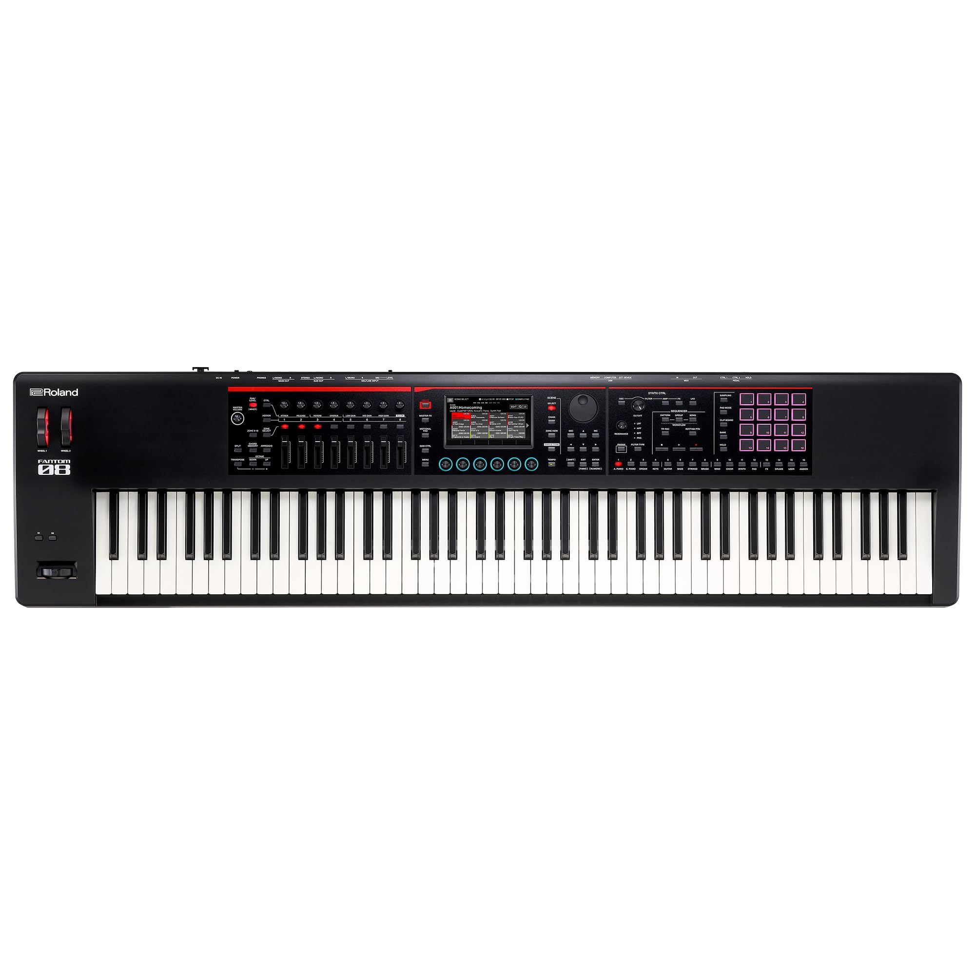Roland FANTOM-08 WEIGHTED-ACTION SYNTHESIZER KEYBOARD – 88-Note Weighted Keyboard | Thousands of Roland Electronic & Acoustic Sounds | ZEN-Core and SuperNATURAL Technologies