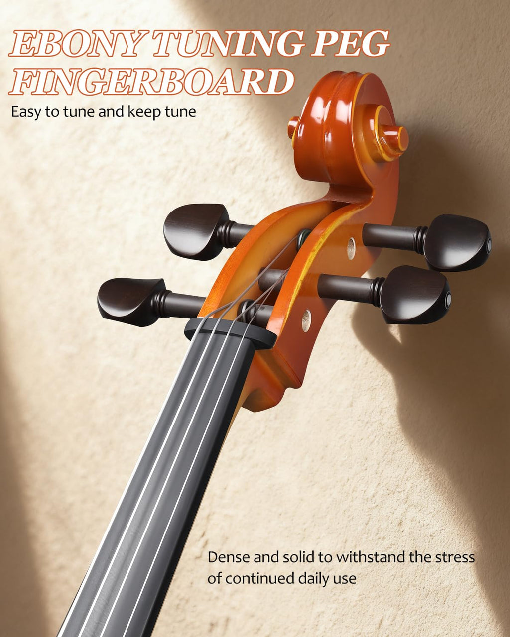 Ktaxon Full Size Cello, 4/4 Solid Wood Acoustic Cello with Sturdy Stand, Portable Bag, Premium Rosin and Extra String, Full Equipment for Intermediate Players (Varnish)