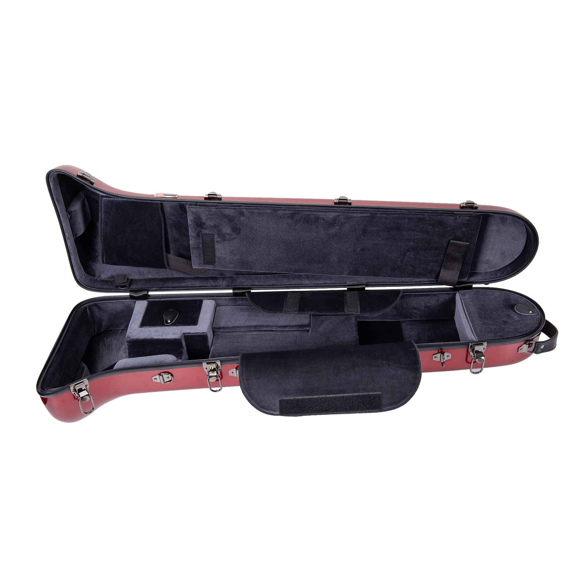 Crossrock CRF1000TBBK F-Trigger or Straight Trombone Case- Fiberglass- Backpackable-Black