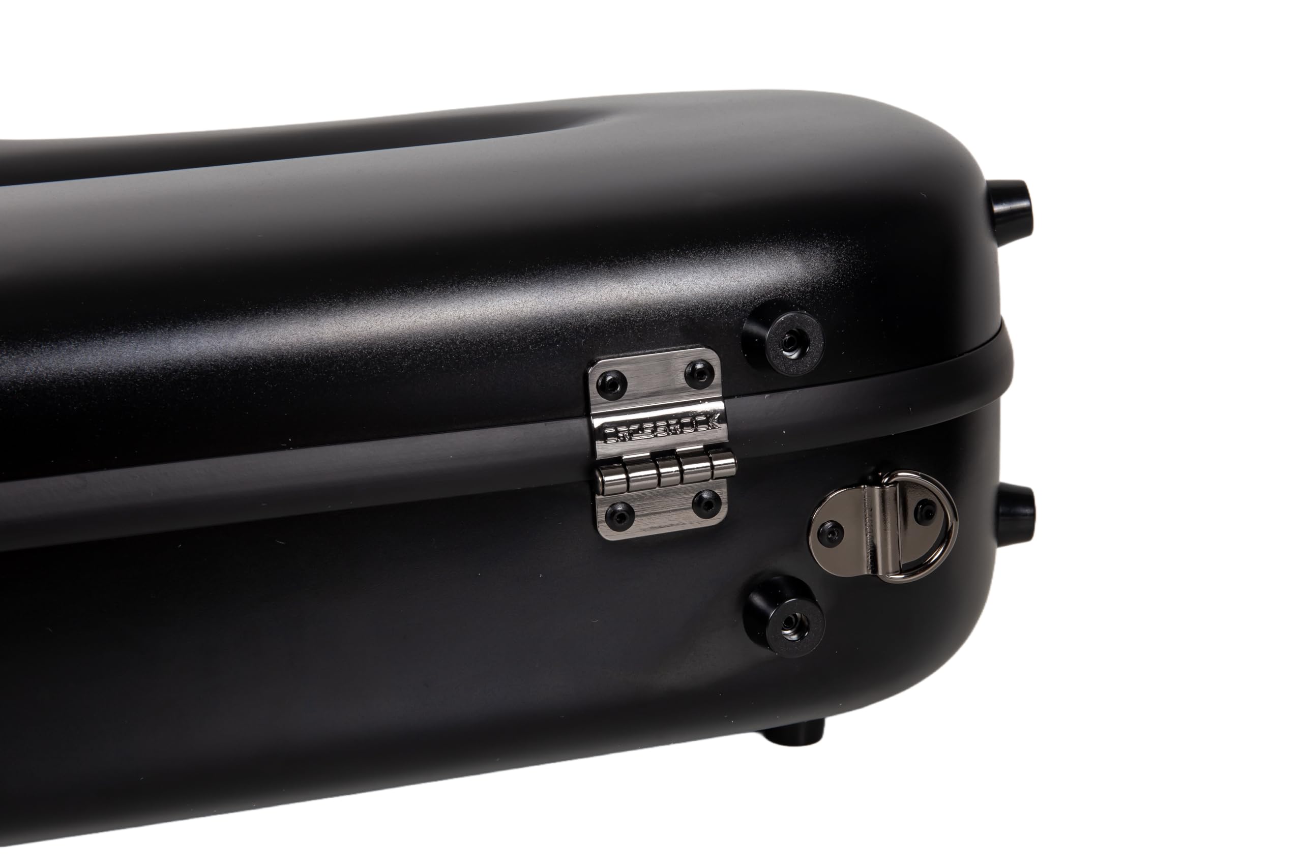 Crossrock Low A Baritone Saxophone Case with Wheels | Polycarbonate Hard Shell, TSA Lock, Anti-Scratch Finish, Neck & Mouthpiece Storage–Black (CRF4050BSBK)