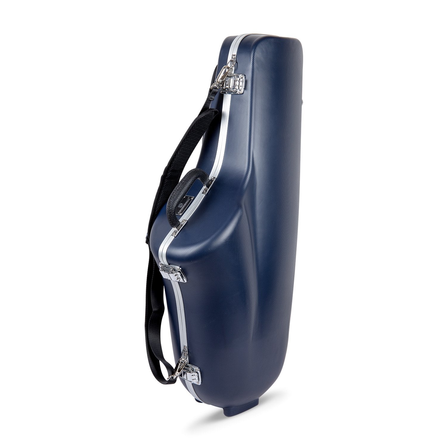 Crossrock ABS Trumpet Case for Bb Horn | Textured Blue Finish with Velvet Interior, Security Lock, Metal Feet & Detachable Strap (CRA862TRBL)