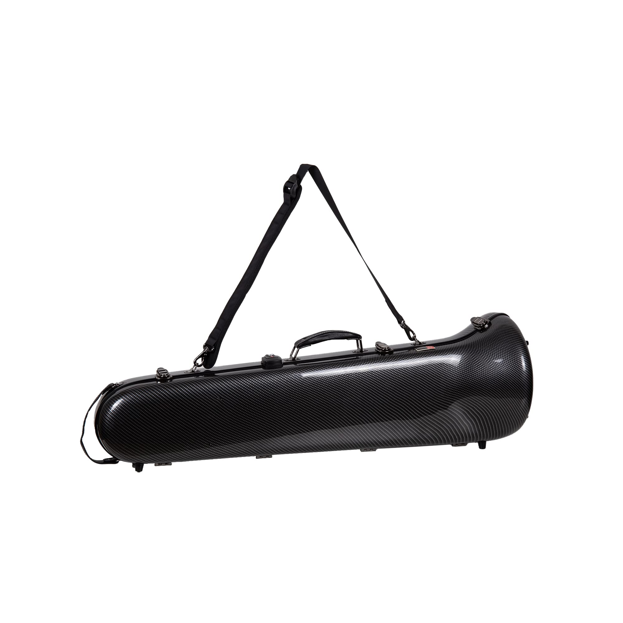 Crossrock Composite Carbon Fiber Hard-shell case for F-Trigger or Straight Trombone with TSA lock-Black(CRF3000TBBK)