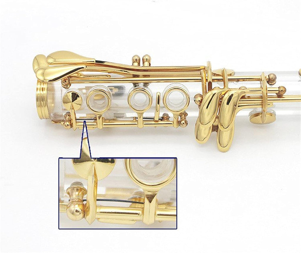 Standard Clarinet Performance Level Transparent B- flat Crystal Glass Clarinet B Large Clarinet Western Wind Instrument Beginner Clarinet