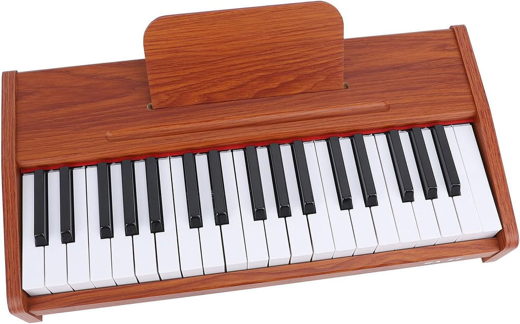 Alomejor 37 Key Piano Keyboard, Electronic Organ Music Toy for Kids with Imitation Wood Grain Design, Stable Construction and Standard Size Keys, 3 Full Octaves for Educational Instrument
