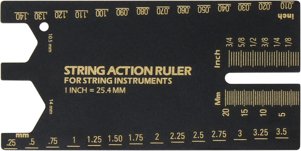 Guitar String Action Gauge, Guitar String Gauge Measuring Tool, Guitar String Height Gauge Setup Tool for Accurately Measuring String Height and Guitar Radius