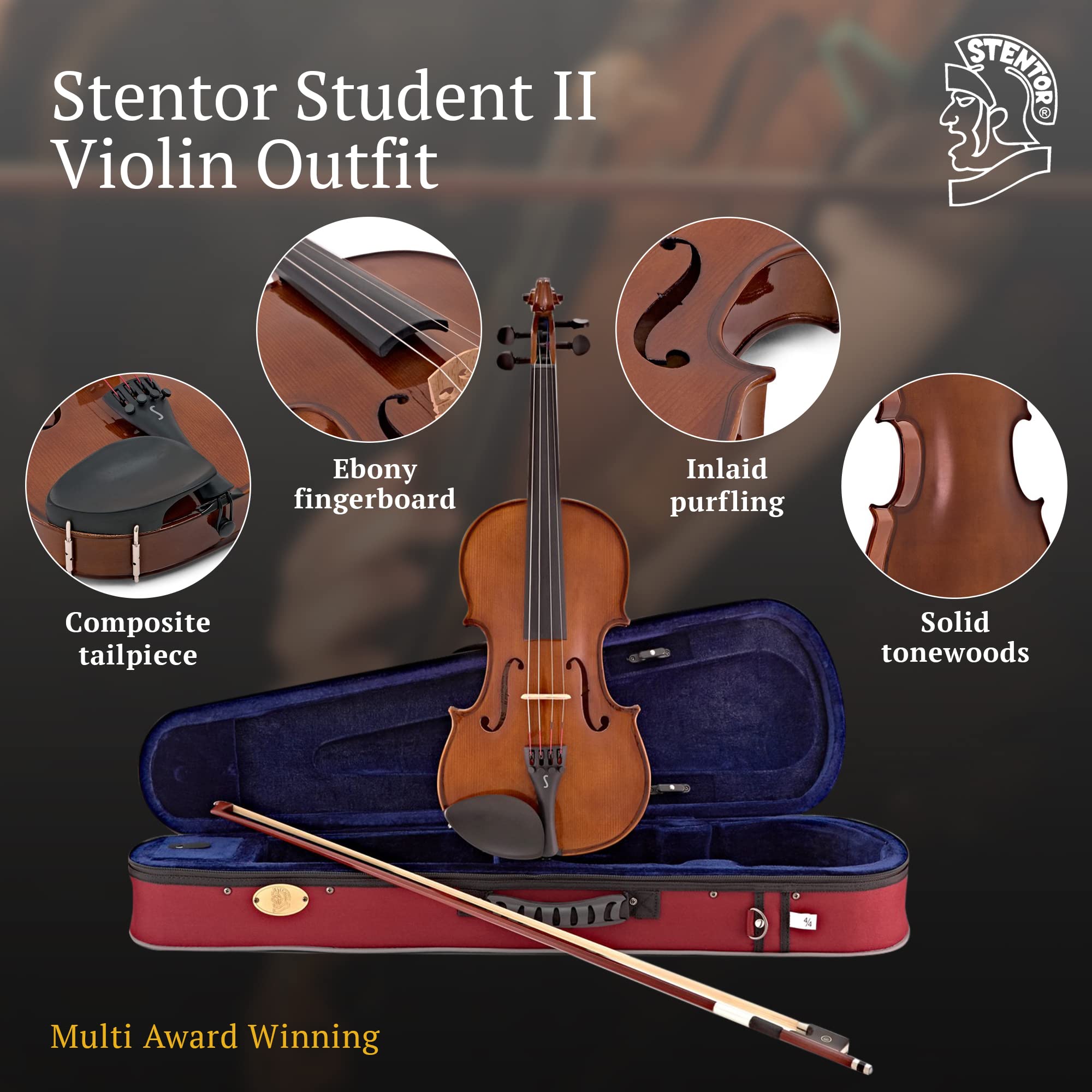 Stentor 1400G2-1/8 Student I Violin Outfit - 1/8