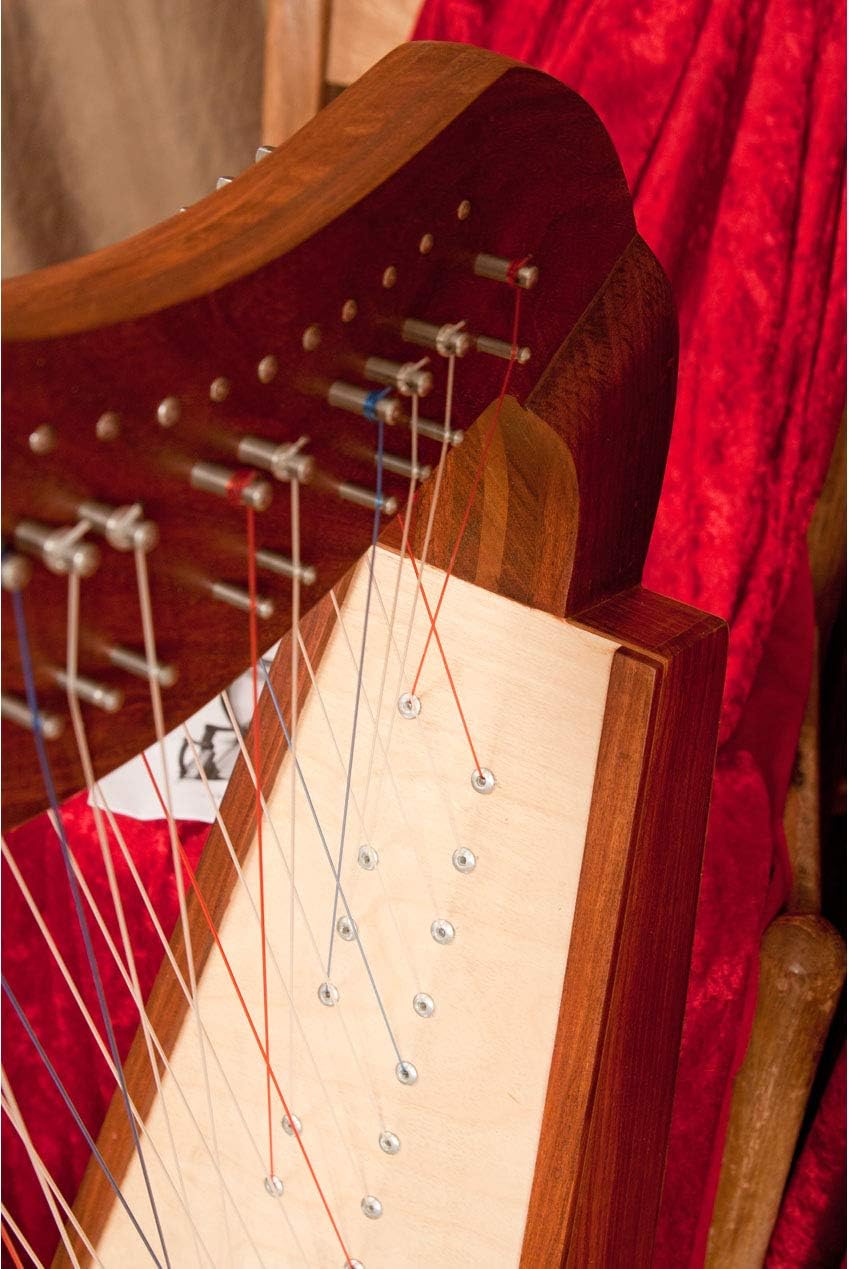 Celtic Cross Irish Strung Harp: 38 Strings Pro Quality Solid Rosewood Irish Celtic Cross Strung Harp + Caitlin Cross Strung Harp Nylon Case