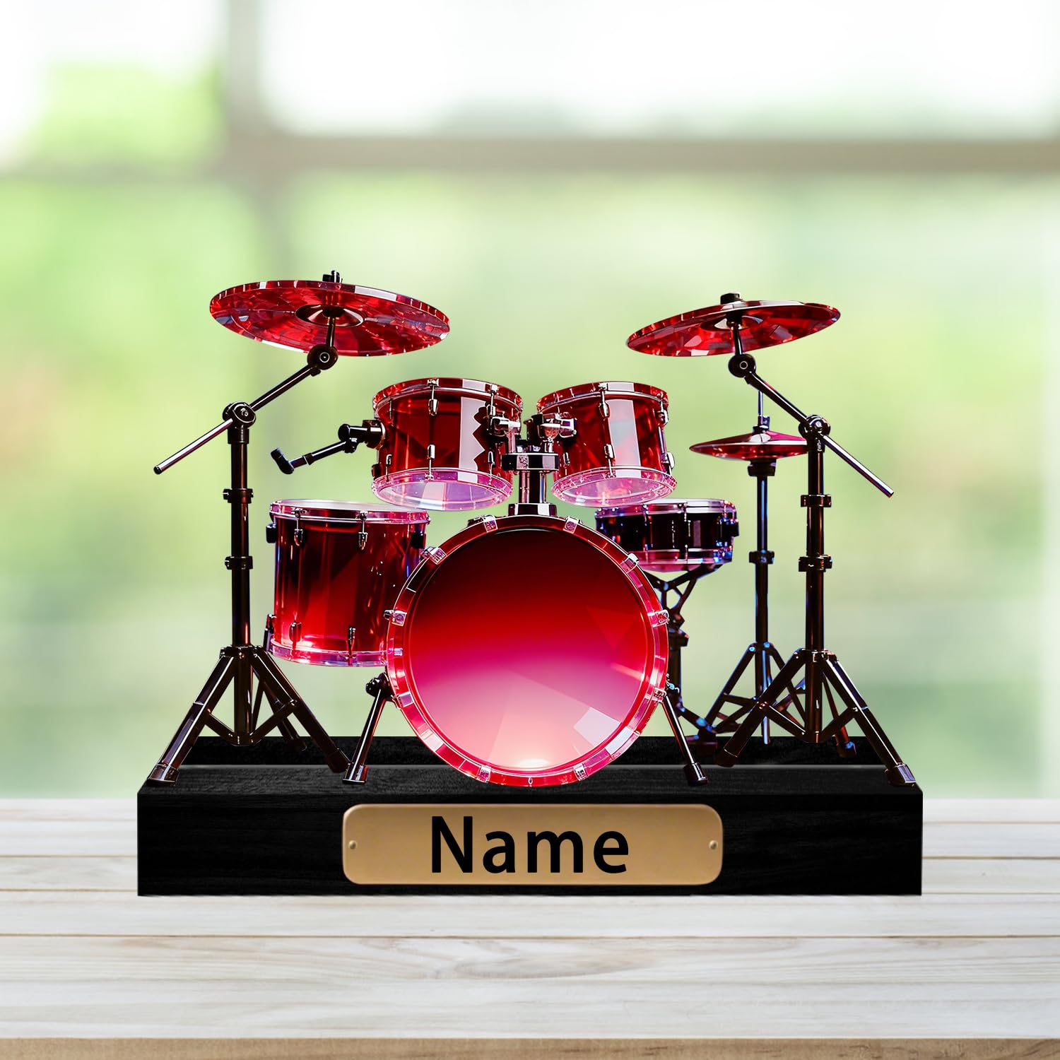Personalized Name Violin Crystal Desktop Ornaments for Club Bedroom Office Custom Music Theme Stained Glass Acrylic Tabletop Plaque 2D Flat Electric Cello Figurine Sculpture for Violinist Cellist