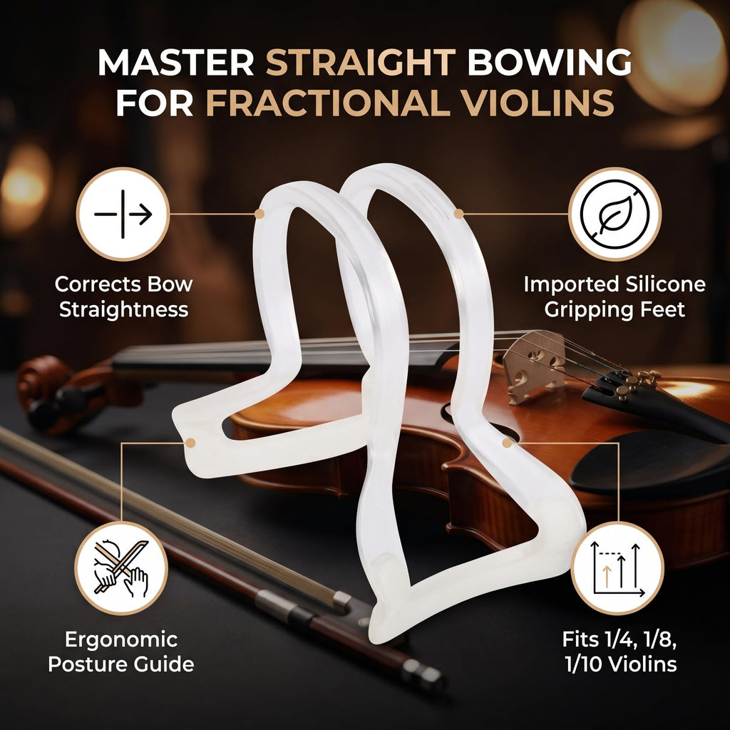Violin Bow Straightener Tool for Beginner 1/4 1/8 1/10 Bow Straightness Corrector with Silicone Grips Teaching Aid(purple)