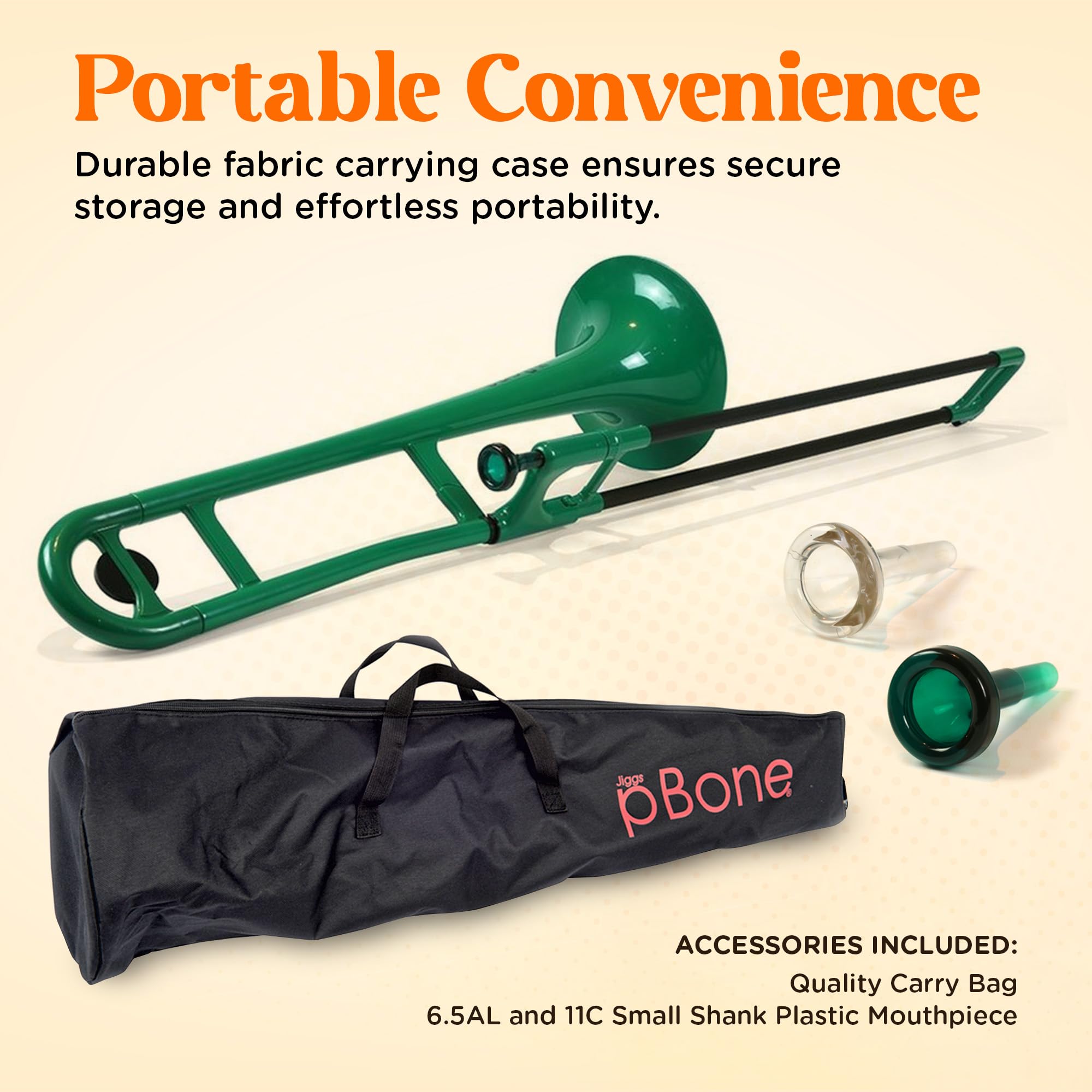 pBone Bb Plastic Trombone - Lightweight pInstruments Design with Ergonomic Grip - Includes Mouthpieces & Carrying Bag - Authentic Bb Sound for Students & Beginners - Durable ABS - Purple