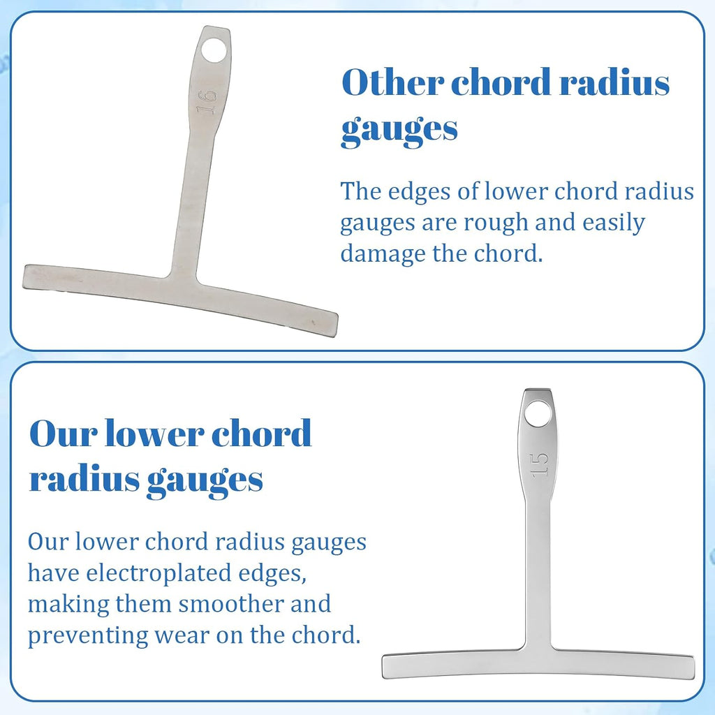 9 Pcs Guitar Radius Gauge Set Luthier Tools Understring Guitars String Height Gauge String Action Gauges Measuring Tool Guitars Setup Repair Kit