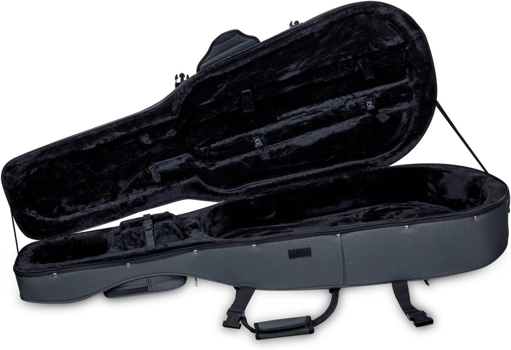 Crossrock Lightweight Cello Case for 4/4 Full Size Cello with Dense Foam in Grey (CRP200CEFGY)