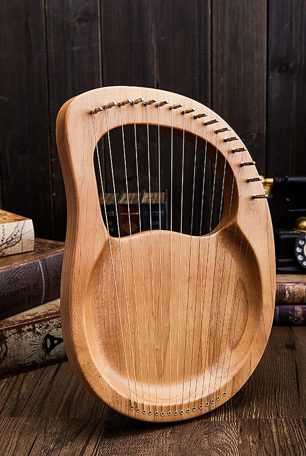 Harp 24 Strings, Portable String Instrument with Carry Bag and Tuning Wrench for Music,Kids,Adults,Beginners,Professional