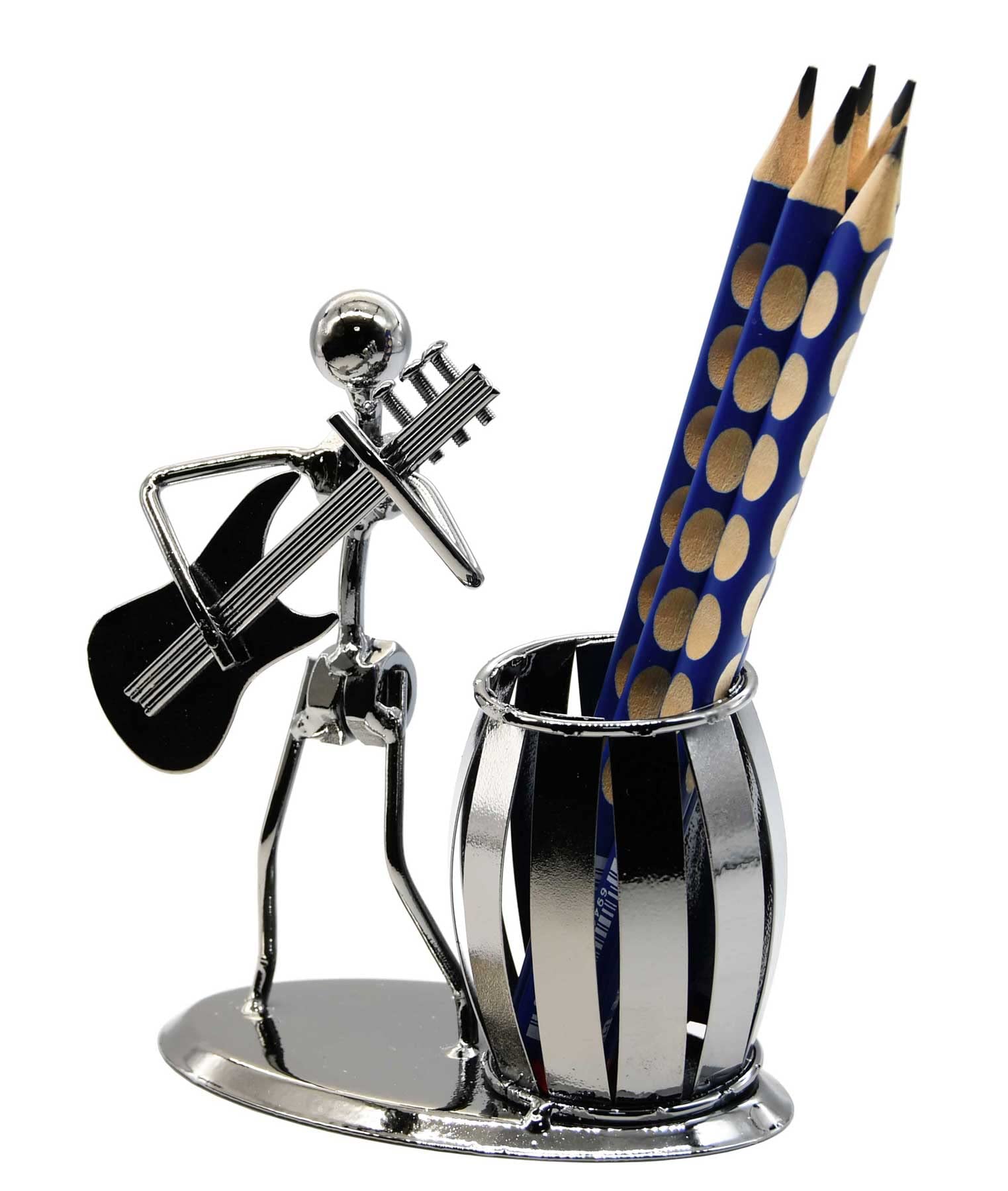 Metal Pencil Holder, Office Supply Pen Organizer Desktop Decoration Stand Container (Cello)