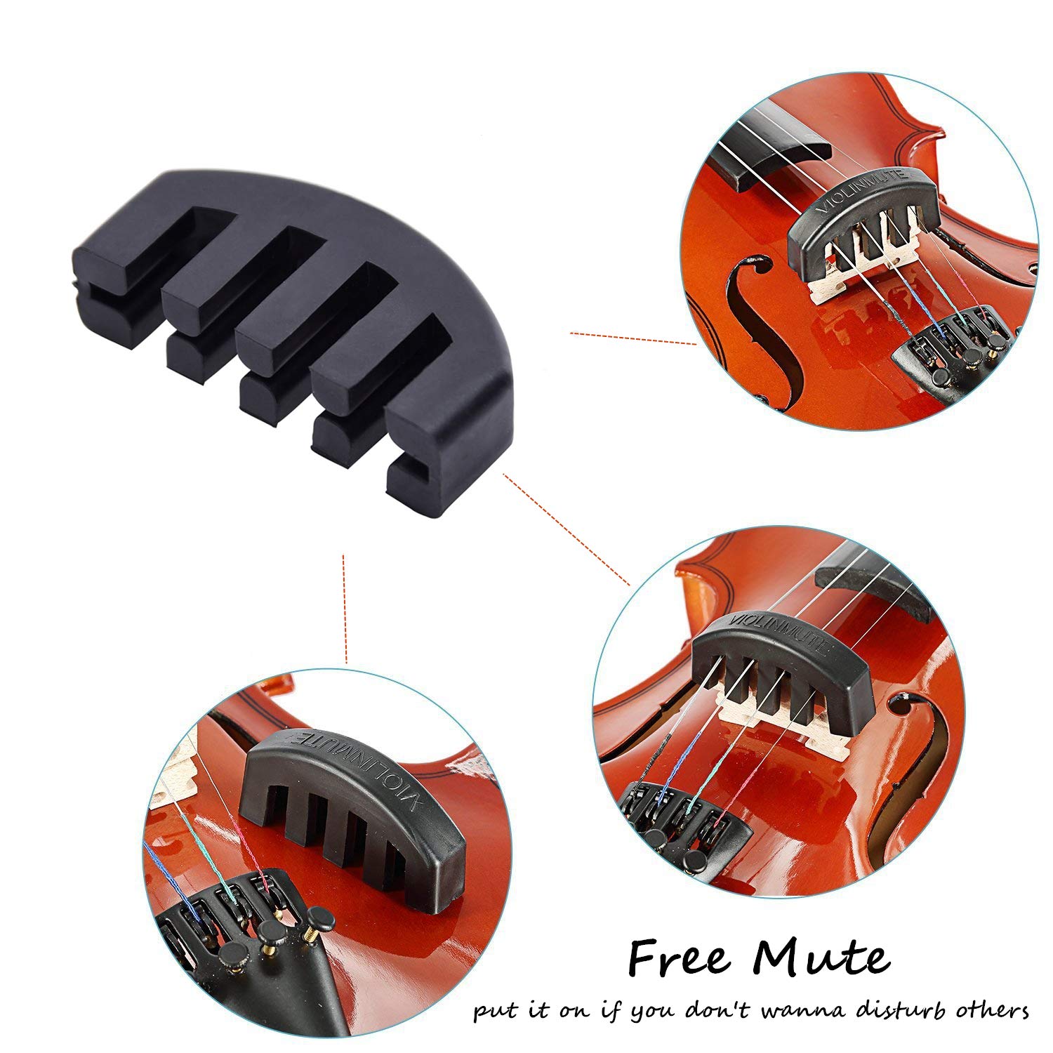 SUEWIO Violin Shoulder Rest for 4/4 Size, Premium Aluminum Alloy Violin Shoulder Rest with Thicken Comfortable Foam Pad & Height Adjustable Feet