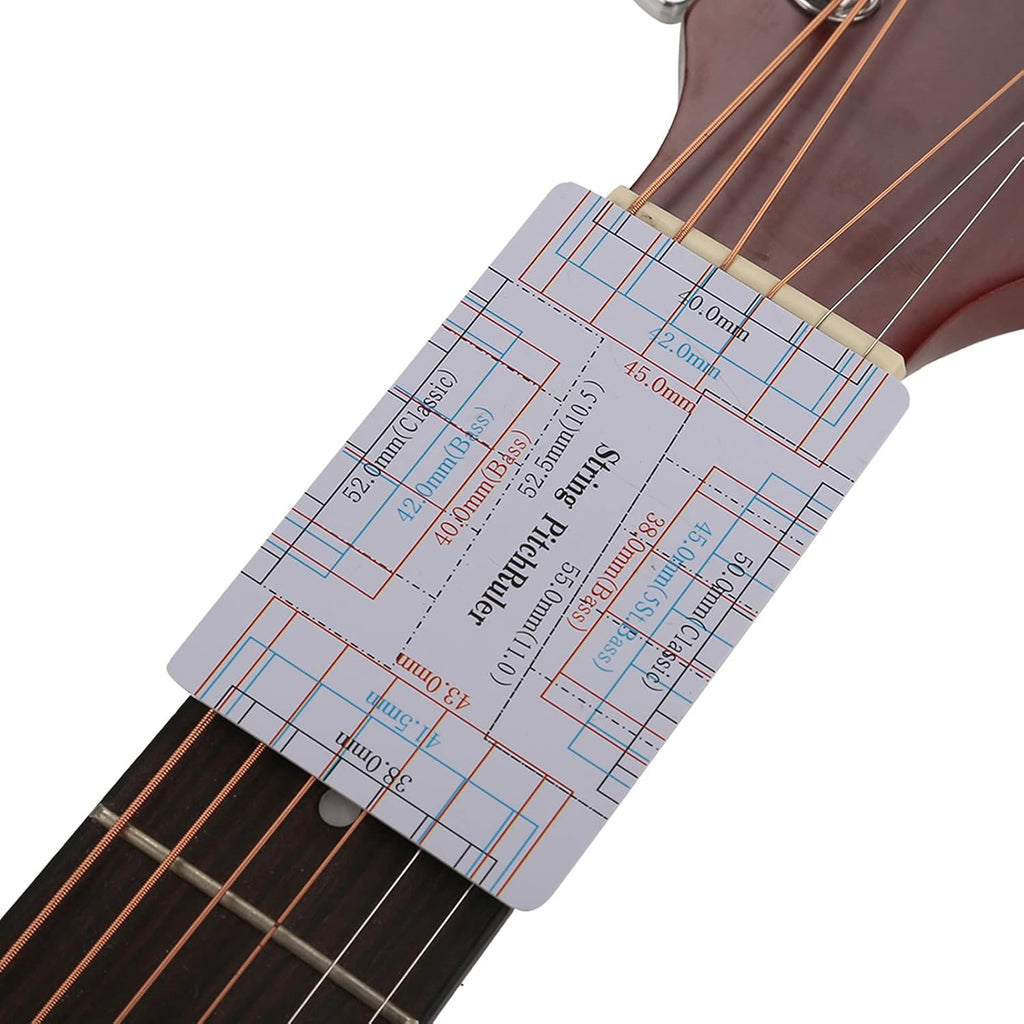 String Action Gauge Ruler, 2Pcs Multi Function Measuring Tool, Practical Instrument Accessory for Guitar Bass Luthier Setup and Height Measurement