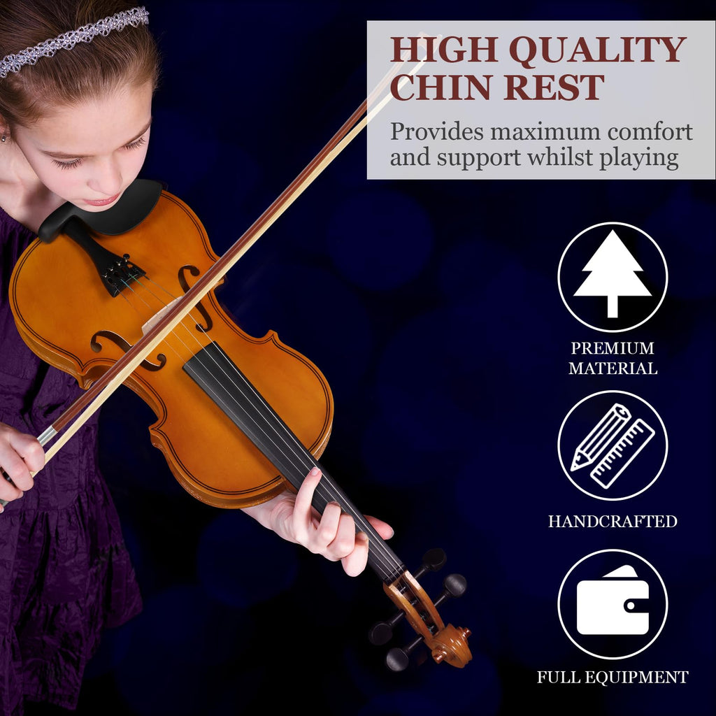 Ktaxon Violin for Beginners Students, Acoustic Violins 4/4, Full Size Fiddle Kit with Case, Bow, Rosin, Adult Teens Learners Age 11+ (Natural)