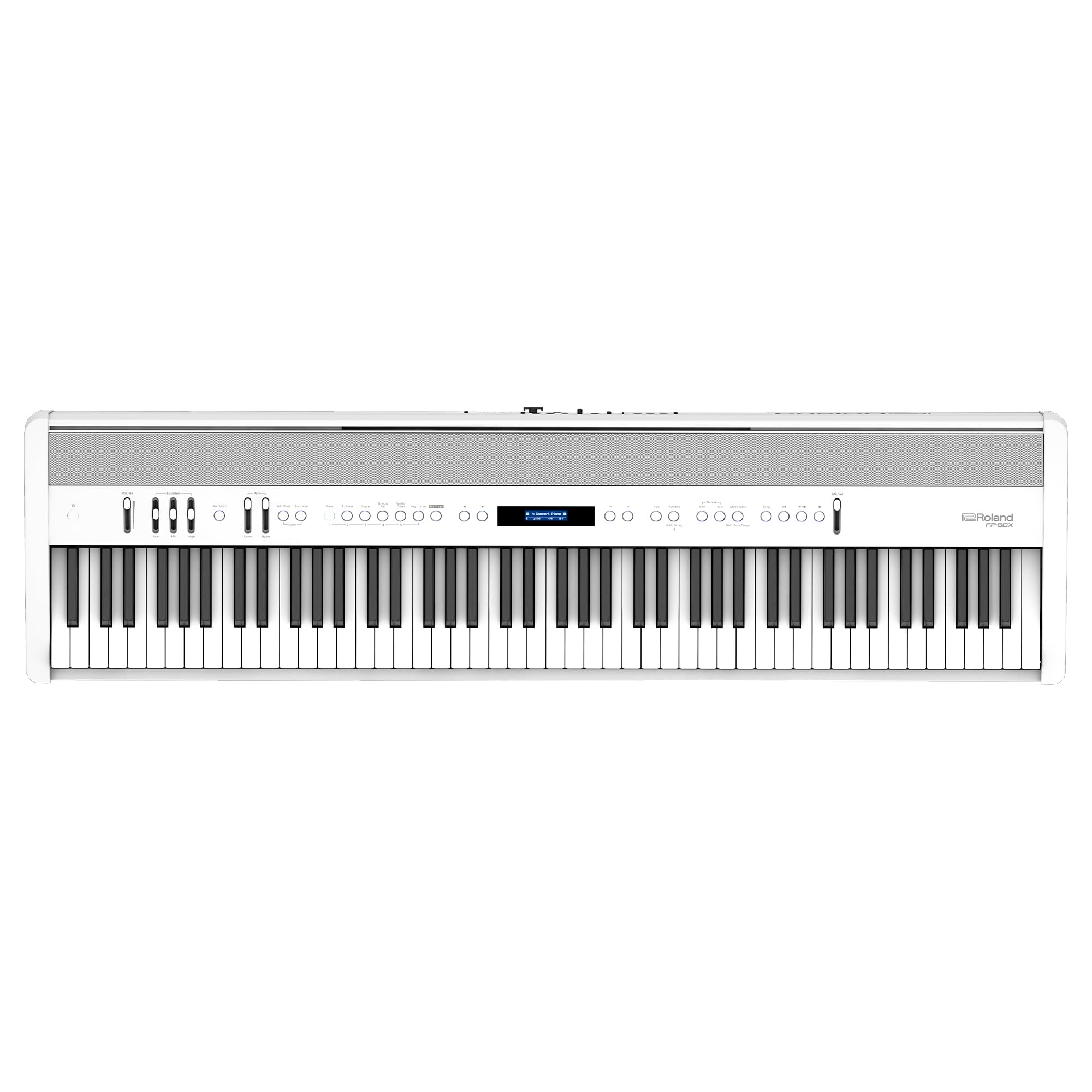 Roland FP-60X | Pro Performance 88-Note Digital Piano | Built-In Powerful Amplifier & Custom Stereo Speakers | Onboard Sound Customization | Curated Tones & FX | Bluetooth & MIDI Connectivity | White