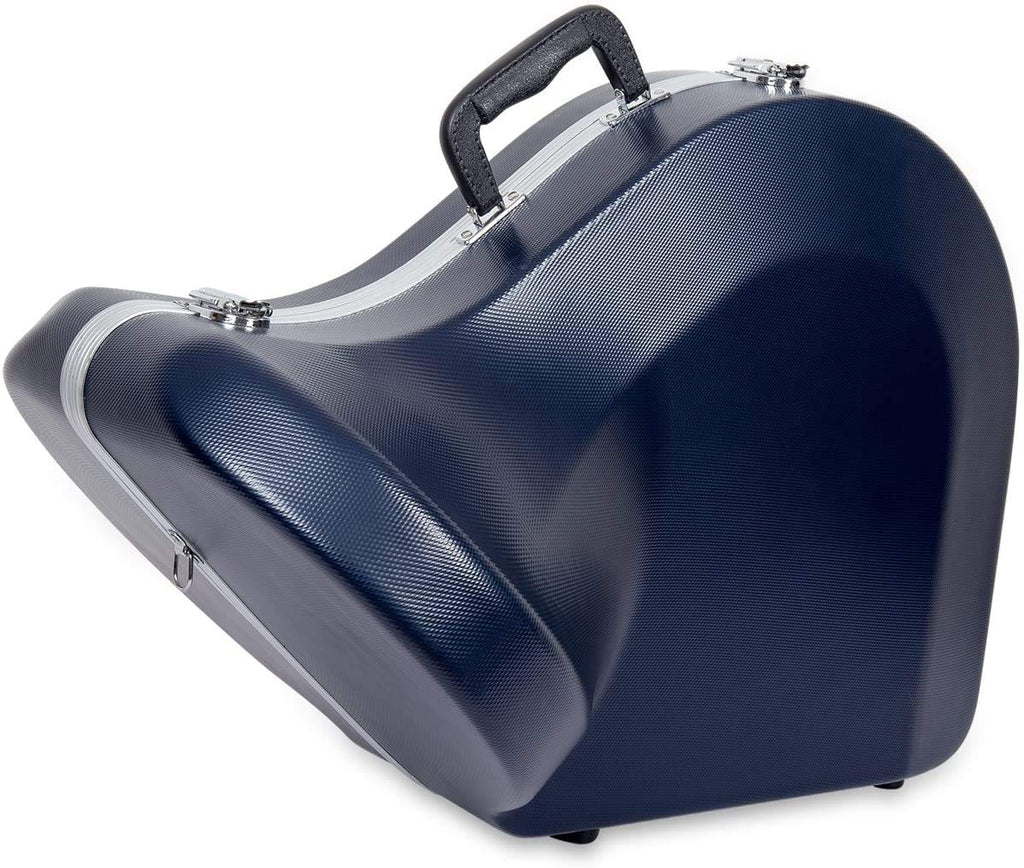 Crossrock Trumpet Case for Bb Horn | Textured Blue Finish with Velvet Interior, Security Lock, Metal Feet & Detachable Strap (CRA861TRBL)