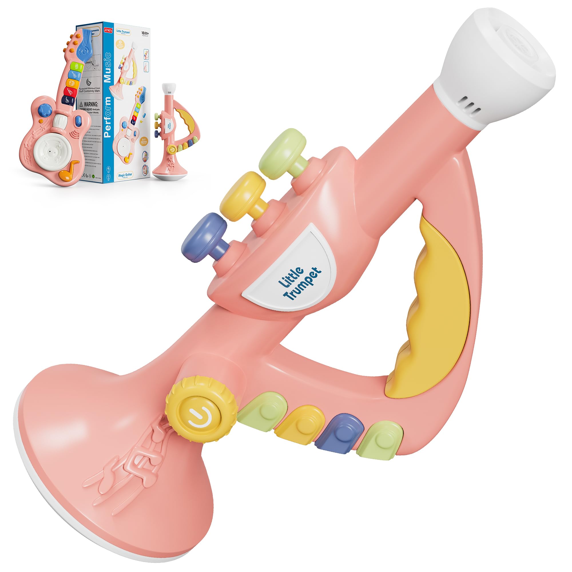 Generic Toddler Musical Trumpet Toy for Kids - 2026 Upgraded Musical Enlightenment Instrument Toy, Develops Musicality, for Boys Girls Ages 3 4 5 6 7 8, Pink