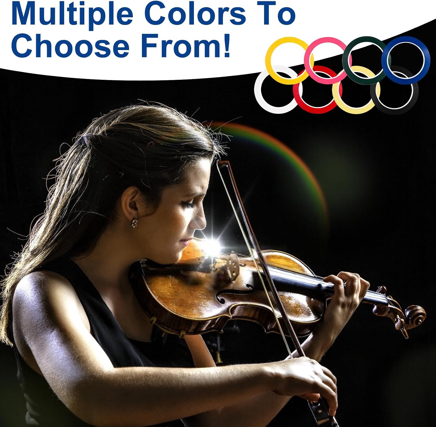 Violin Tape Fingerboard,8 Rolls Violin Finger Guide Stickers,216FT Cello Fingering Tape for Beginners Fretboard Note Positions