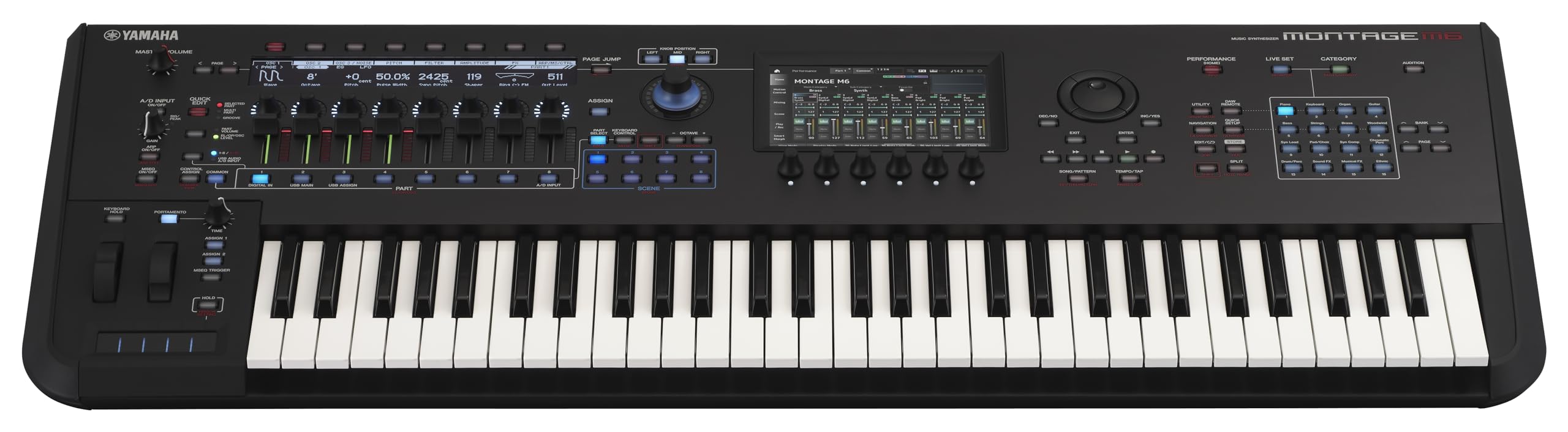 Yamaha Montage M8X 88-Key Flagship Music Synthesizer with GEX action featuring Polyphonic Aftertouch for New Sound Exploration and Expressive Control