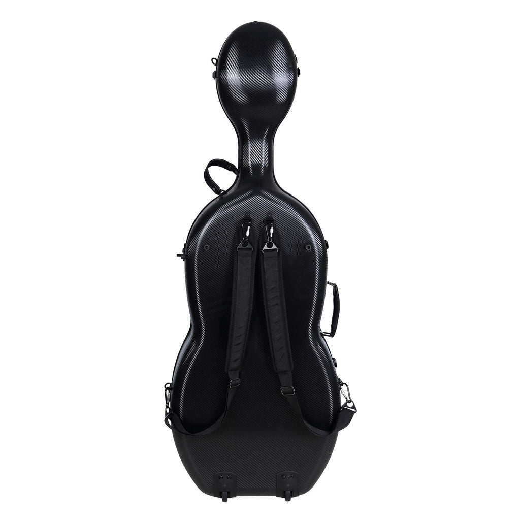 Crossrock Fiberglass 4/4 Cello Case with Wheels for Full Size Cello | Bright Yellow Finish, Velvet Interior, Waterproof Latches, Backpack Straps – Hardshell Protection- (CRF1020CEFYL)