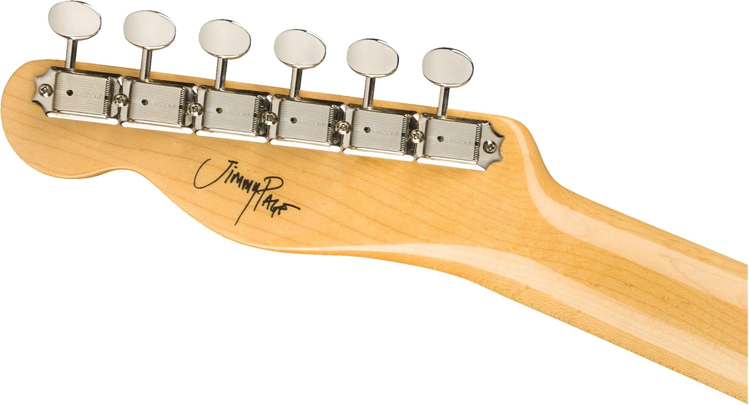 Fender Jimmy Page Mirror Telecaster Electric Guitar, White Blonde, Rosewood Fingerboard
