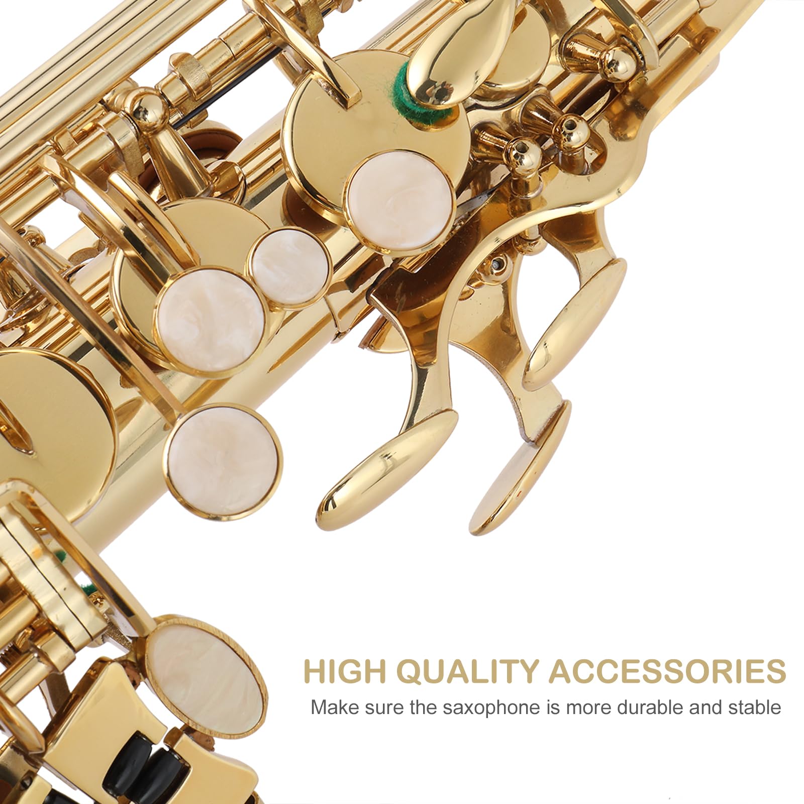 E Flat Alto Saxophone, Brass Alto Saxophones Instrument with Carry Case, Mouthpiece, Cleaning Brush & Cloth, Strap Accessories For Beginner Professional